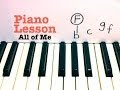 All of Me Piano Lesson John Legend (Todd ...