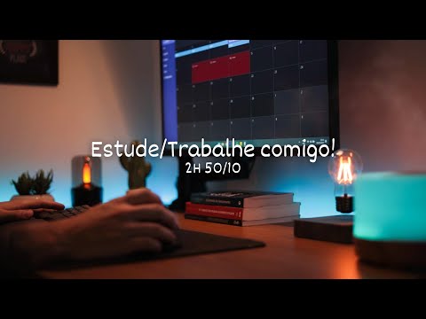 2-horas Estude e Trabalhe Comigo| Pomodoro Tempo 2x 50-10 | Música relaxante+foco | Dia 1