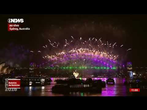 GloboNews mostra o Réveillon 2016-2017 da Austrália Cidade De Sydney