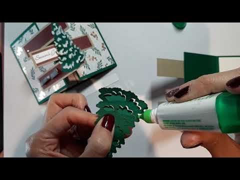 Stampin Up Christmas Crossover Fun Fold Card