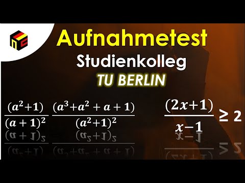 Mathe Aufnahmetest Studienkolleg TU Berlin [ August 2019 ]