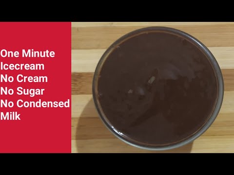 One Minute Icecream Recipe | How To Make One Minute Icecream | Sugar Free Icecream Recipe