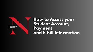 How to Access your Student Account, Payment, and E-Bill Information