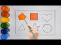 Shapes Name Circle Heart Pentagon Square Star Triangle Painting Shapes Alphabet Song