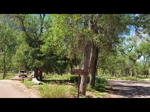 Entrance to campground. Video ends with the host site/entrance station.