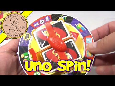 Uno Spin To Go Travel Game, 2009 Mattel Toys 