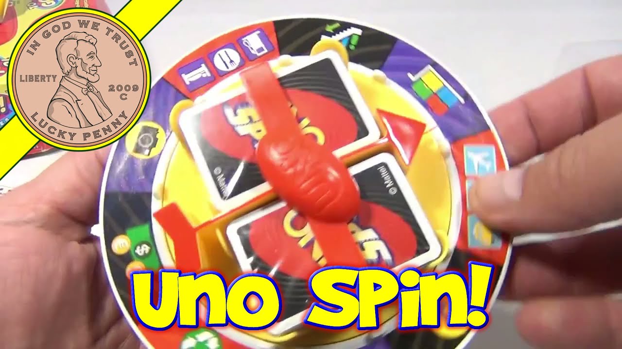 Uno Spin To Go Travel Game, 2009 Mattel Toys