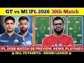 GT vs MI Dream11 Prediction| GT vs MI Today Match Prediction| IPL 2026 Match 26