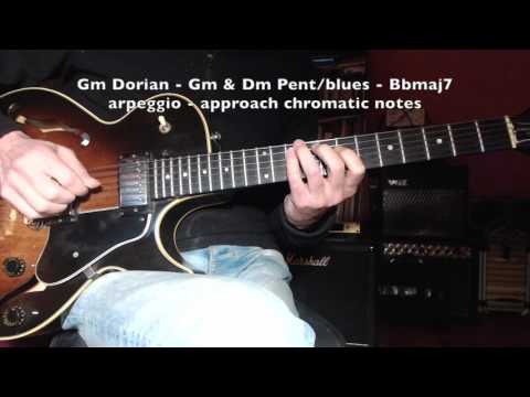 Jazz Guitar - Pat Martino   Activity 1 2 3 4 5  with tabs  Gm7 Dorian - slow
