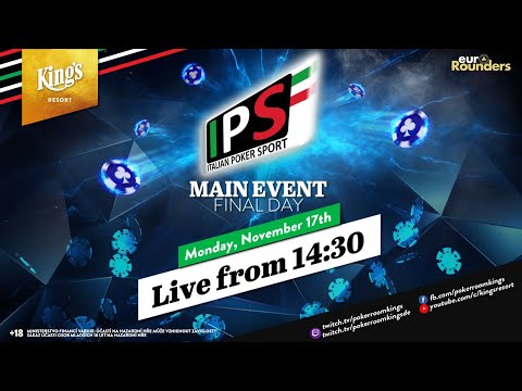 🏆 Final Day of €380 Italian 🇮🇹 Poker Sport Main Event live from King's Resort 👑