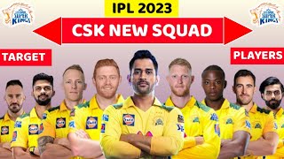 CSK Squad 2023 | Chennai Super Kings New Squad For IPL 2023 | CSK Player List For IPL 2023 | #CSK