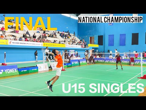 FINAL | U15 SINGLES NATIONAL BADMINTON CHAMPIONSHIP TN | PUSHKAR SAI V/S SHASHANK