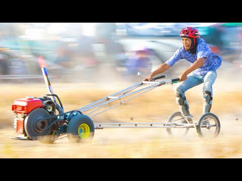Redneck Rice Tractor Drag Racing in Thailand