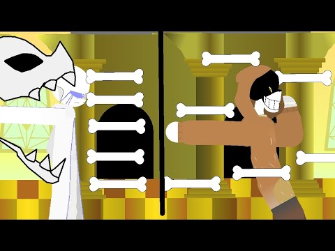 the "glitcher" VS the "Killer" (stick nodes ) full fight "ERROR404" VS "DUSTSWAP PAPYRUS