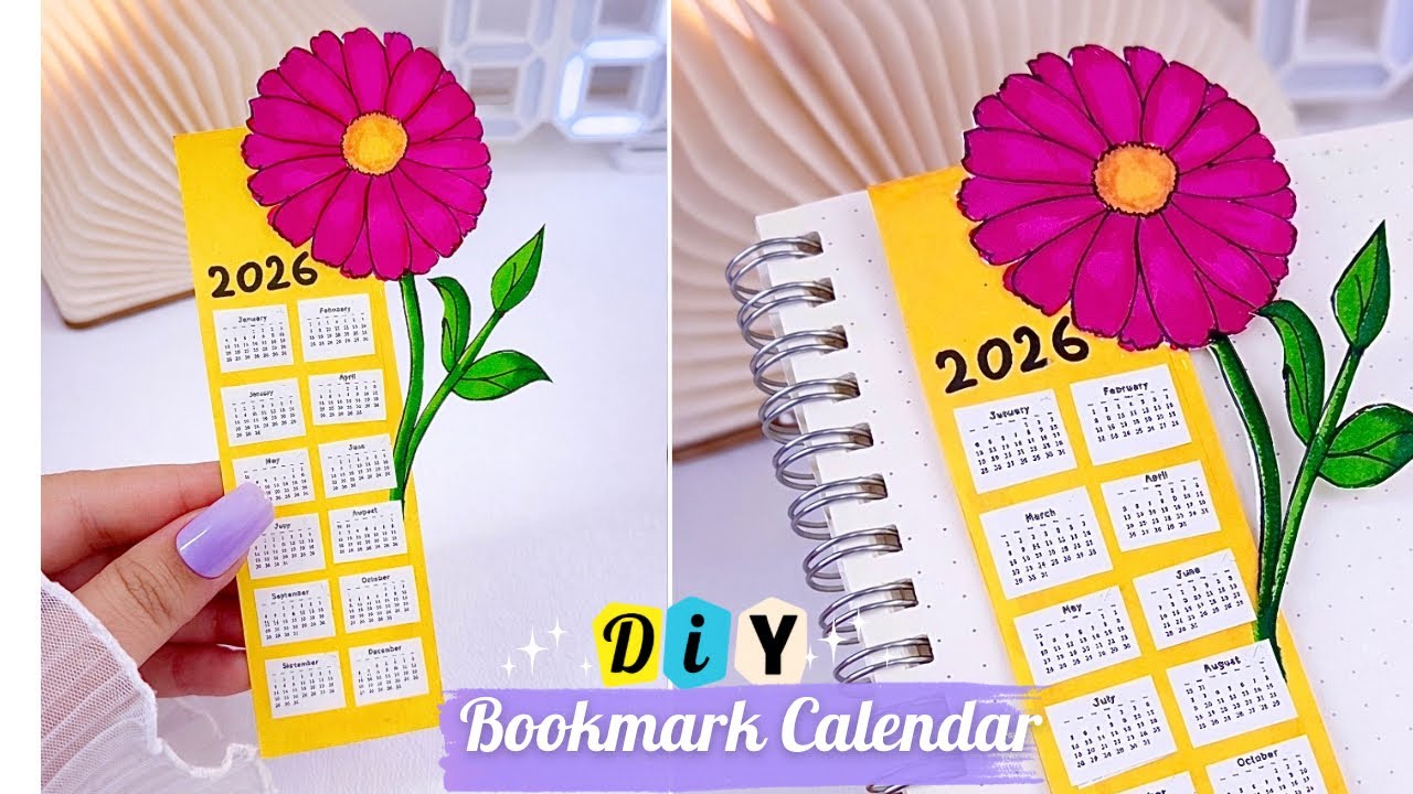 DIY Bookmark Calendar 2026 _ How To Make a Bookmark Calendar at Home