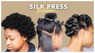 How To: Straighten Short Natural Hair | 4C Silk Press | Fixing Bad Trim | Styling Short Natural Hair