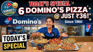 6 DOMINOS PIZZA for ₹36😋|dominos coupon code today|Domino's Pizza offer|dominos pizza offers today