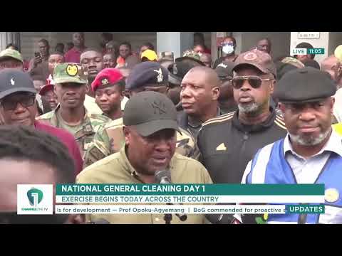 Mahama Warns Against Dumping Waste in Drains, Says It Worsens Flooding