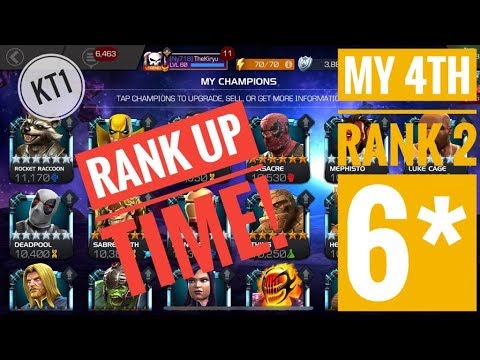 My 4th R2 6* Champion! Human Torch Rank Up And Gameplay!