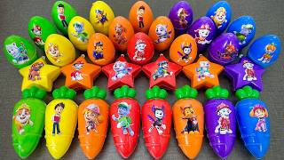 PAW PATROL Clay With Slime Coloring: Ryder, Chase, Marshall,...Satisfying ASMR Video