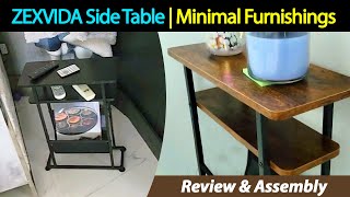 ZEXVIDA Slim End Table Review & Assembly - Living Room End Tables - Bedside Tables for Small Spaces