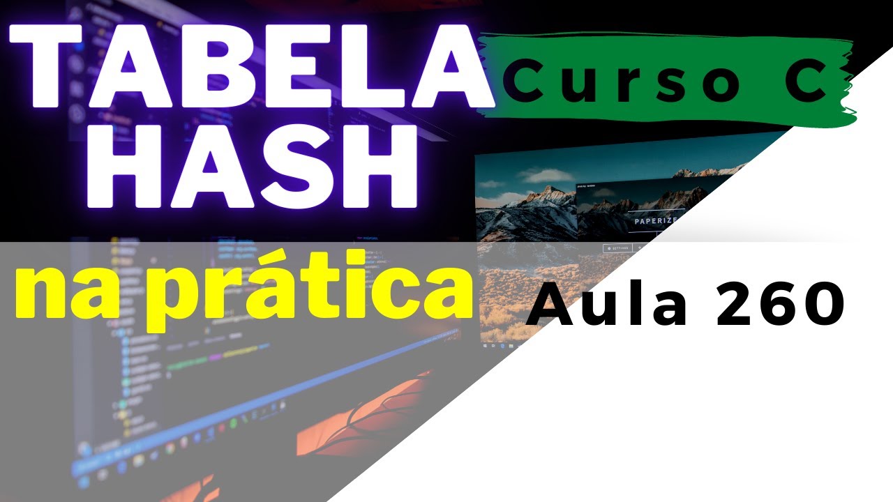 Curso de Programação C | Como implementar uma TABELA HASH com vetor na prática? | aula 260