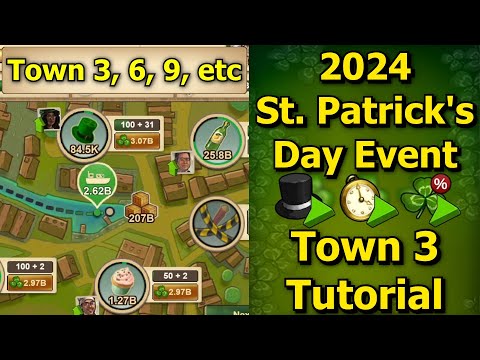 Forge of Empires: 2024 St. Patrick's Day Event - Town 3 Step-By-Step Tutorial! +How to Use Boosters!