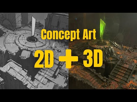 From 3D to 2D Concept Art (Digital Art Tutorial)