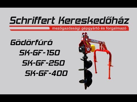 Schriffert gödörfúró - talajfúró 400mm-es spirállal