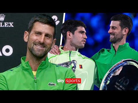 Novak Djokovic reacts after Carlos Alcaraz loss in Australian Open Final 🏆