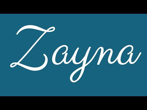 Learn how to Sign the Name Zayna Stylishly in Cursive Writing