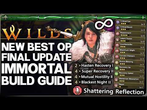 Monster Hunter Wilds - New Best OP Immortal Build - NEVER Cart Highest Damage - Arkveld All Weapons!