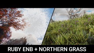 Skyrim Mods 2019 - Dual Showcase - RuBy ENB & Northern Grass