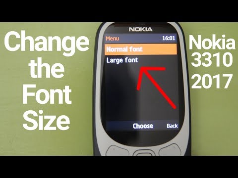 Nokia 3310 2017 2G Change the Font Size