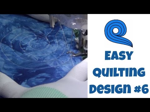 Machine Quilting Easy Swirl Design - Beginner Quilting Tutorial with Leah Day