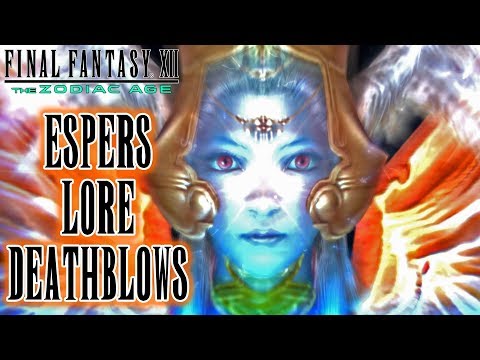 Final Fantasy XII - All Espers Lore & Finishing Deathblow Attacks (Zodiac Age All Summons)