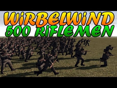 Men of War Assault Squad 2 - 2 Wirbelwind vs 500 Rifleman - Editor Scenario #33