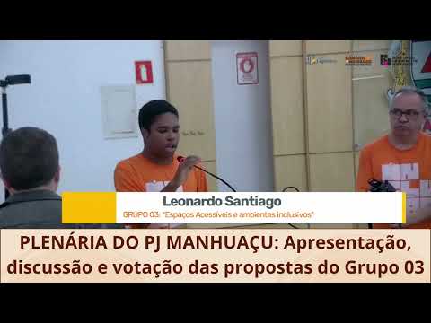 Parlamento Jovem Manhuaçu: GT 3 debate espaços acessíveis e ambientes inclusivos
