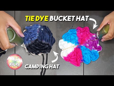 YouTube video about: How to tie dye a bucket hat?