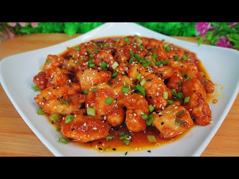 Sweet and spicy chicken bites! Easy recipe at home 😋🍽️