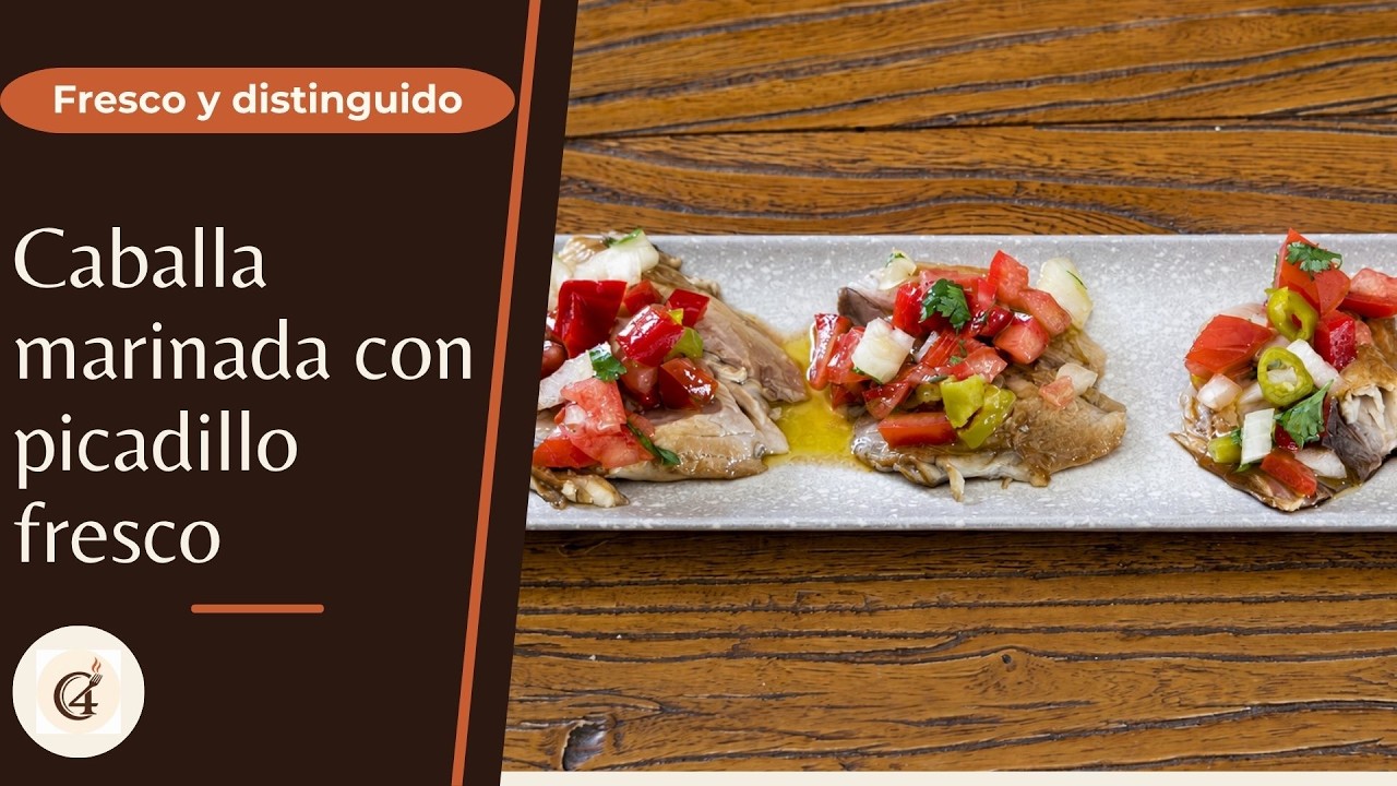 Caballa marinada con picadillo fresco