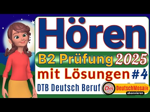 B2 Hören mit Lösungen | Übungstest Deutsch für den Beruf | Teil 1–4 (nach Telc-Format) | 2025