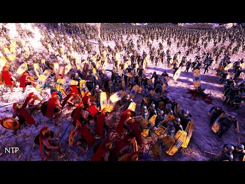 Canyon Defense: 3000 Spartans vs 20000 Celtic Warriors - Ultimate Epic Battle Simulator - UEBS