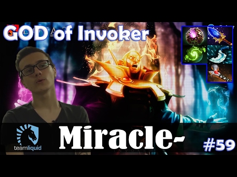 Miracle - GOD of Invoker MID | with GH-GOD (Pudge) | Dota 2 Pro MMR  Gameplay #59