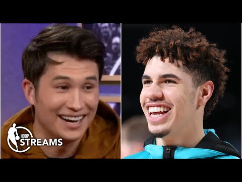 超狂拉梅洛鮑爾失控飛撲板凳區！✈️🏀 | Hoop Streams (Reacting to LaMelo Ball crashing into the bench after a wild shot attempt | Hoop Streams)