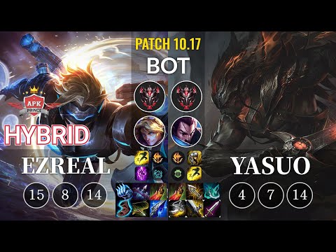 APK HyBrid Ezreal vs Yasuo Bot - KR Patch 10.17