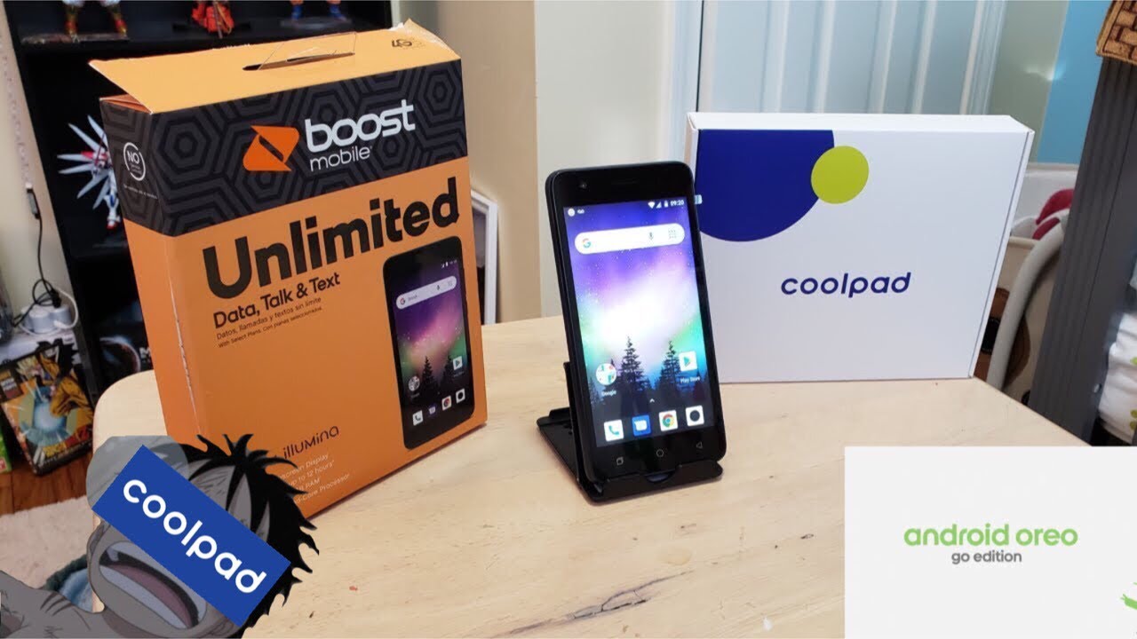 CoolPad Illumina Android Go Unboxing and First Boot Up Boost Mobile HD