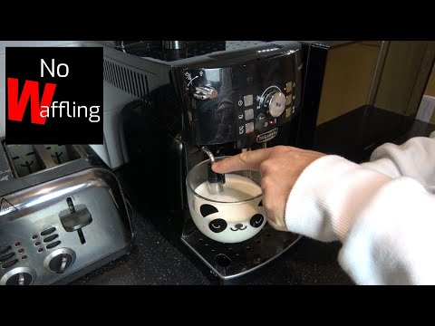 How to use the milk frother cappuccino maker on Delonghi Magnifica S coffee machine