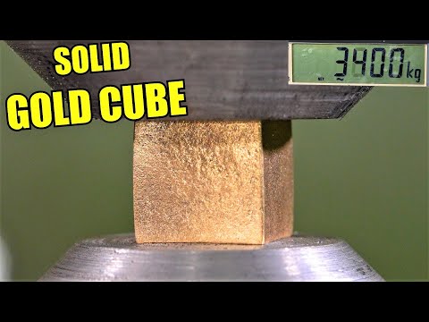 How Strong is Gold or Silver? Hydraulic Press Test!