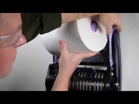 White wall mounted kimberly clark hard roll towel dispenser